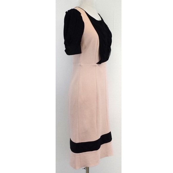 DVF wool and spandex pink dress with black 6 - Picture 2 of 6